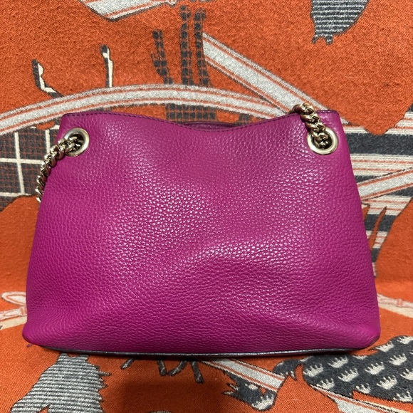 GUCCI ❤️🌟SOHO MAGENTA PEBBLED LEATHER TOTE⭐️ - Picture 2 of 15